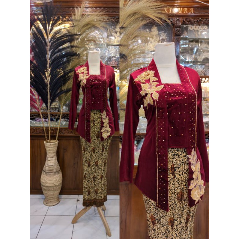Kebaya Atasan Kutubaru Kebaya Bludru Kutubaru Domas/ibu besan/wisuda/prewedding/kondangan/karnaval/dll