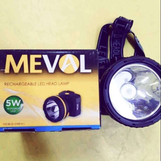 Senter kepala Meval 5w MH1-05 head lamp meval led
