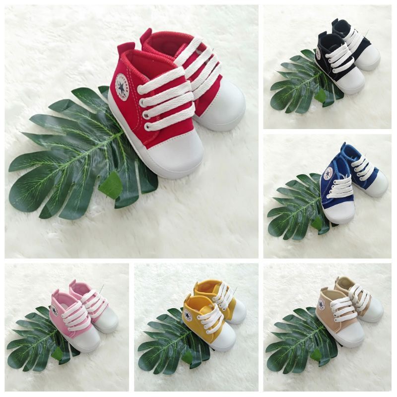 Prewalker Baby Sepatu Bayi Tali Size 0-12 bulan Canvas Ringan