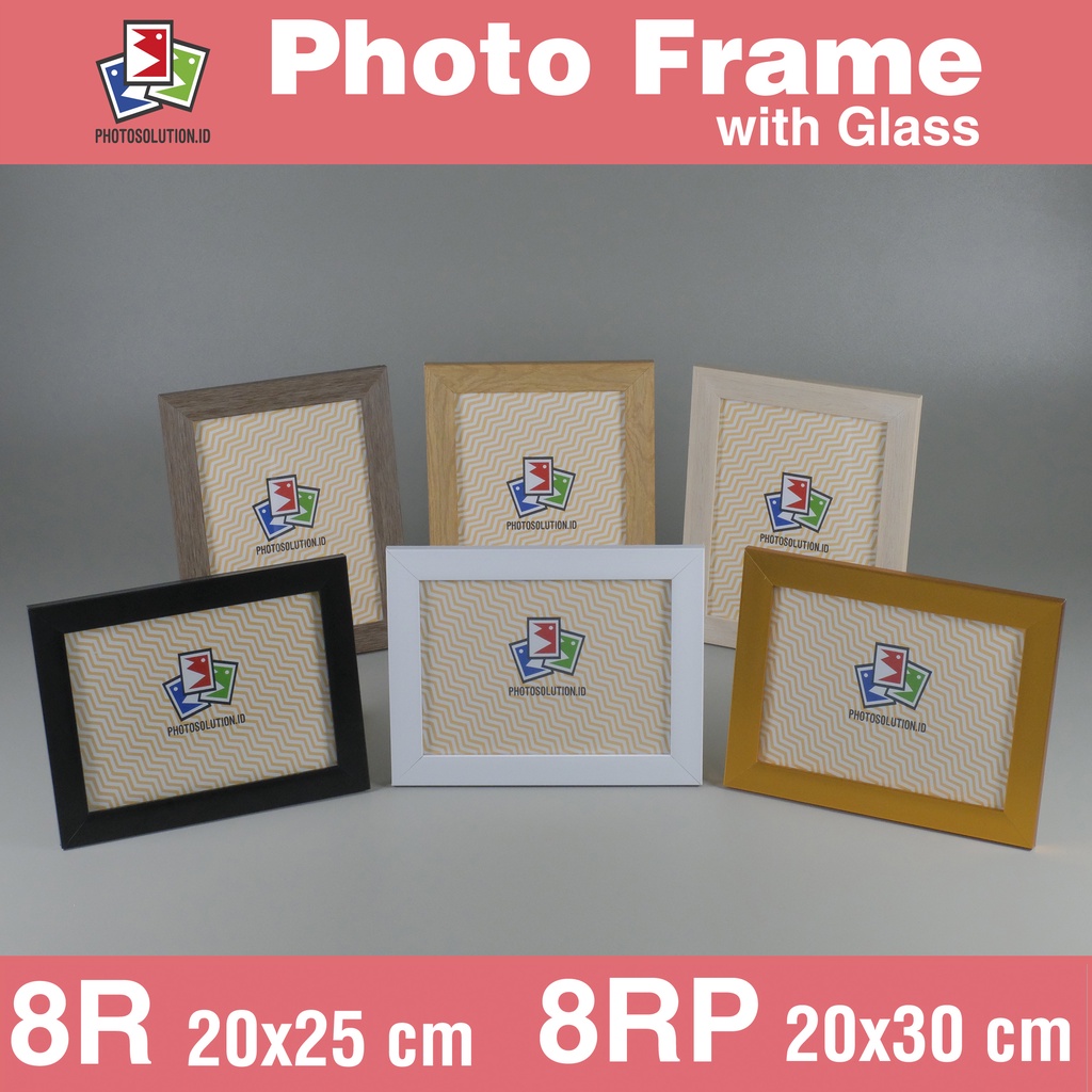 Bingkai Foto 8R 8RP Minimalis PAKAI KACA - Photo Frame FM25
