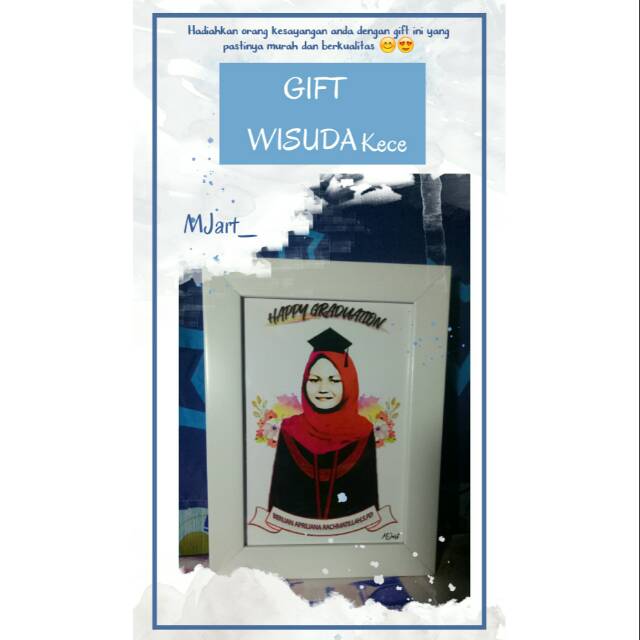 Gift wisuda 4R/5R/8R (Design + Pigura)