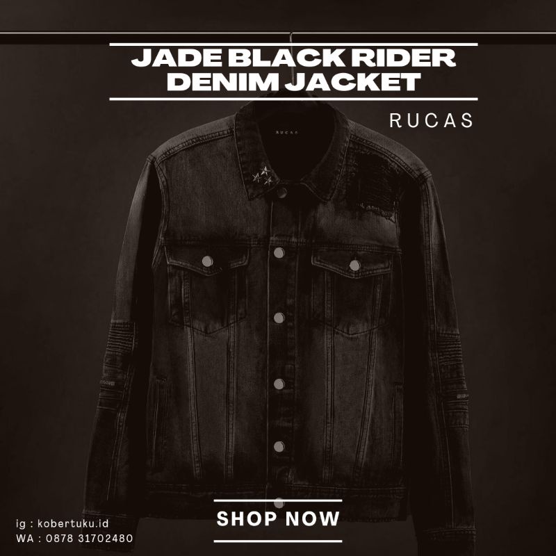 RUCAS JADE BLACK RIDER DENIM JACKET