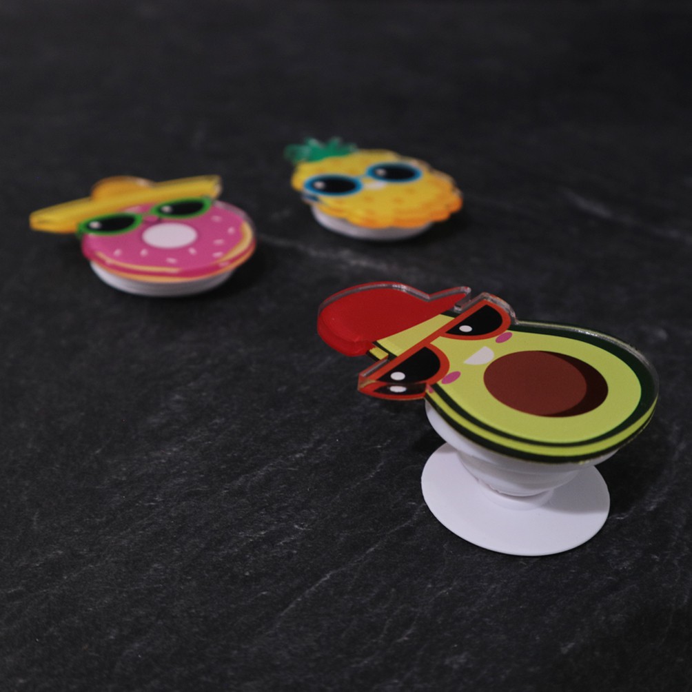 Pops HP Akrilik Summer Fruit | Griptok Lucu | Phone Holder | Pegangan HP Stand HP