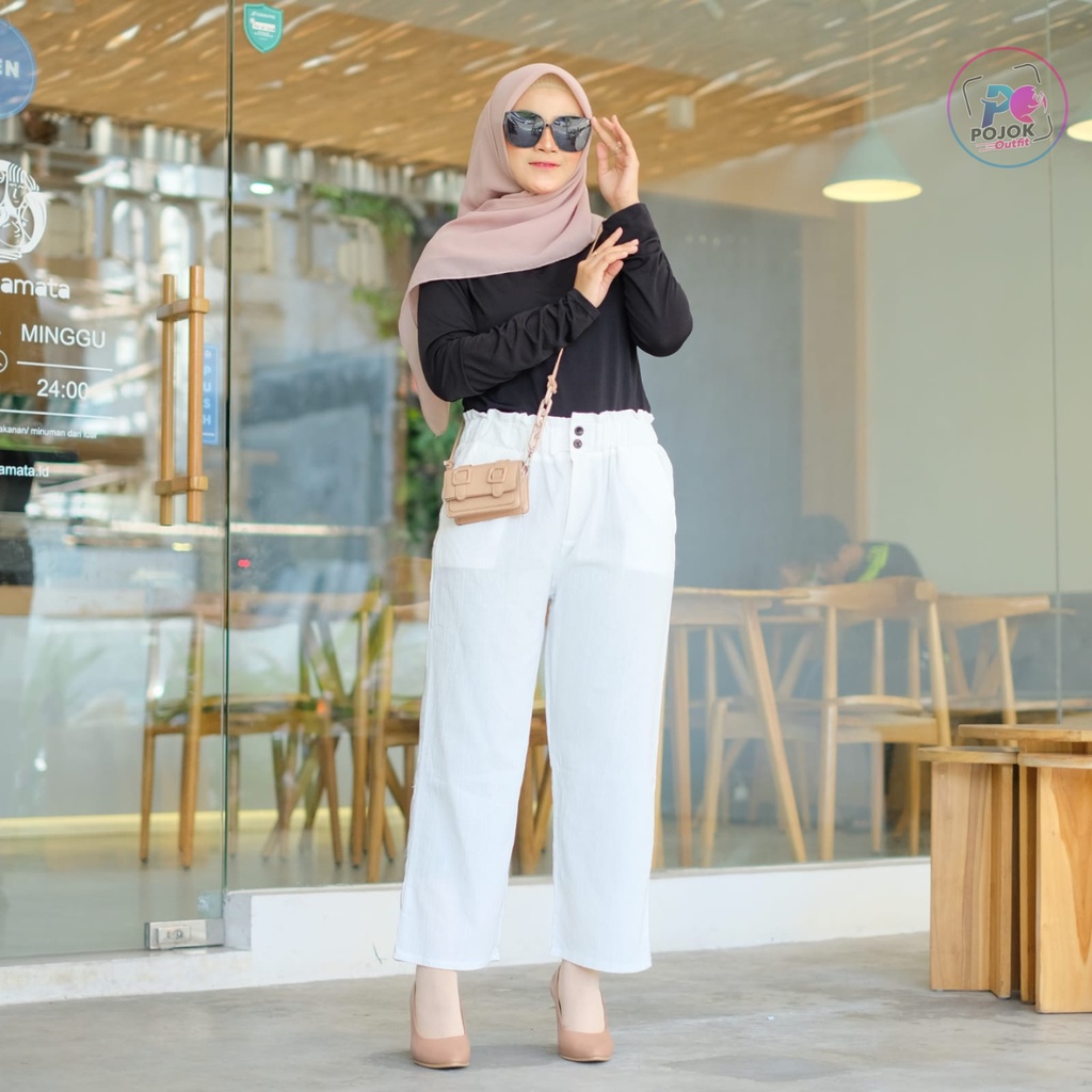 Rubby kulot linen crincle wanita