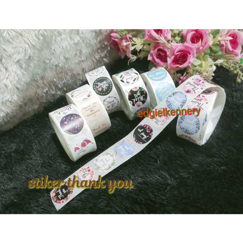

50pc stiker thank you/stiker ucapan terima kasih(10roll free 1rol)