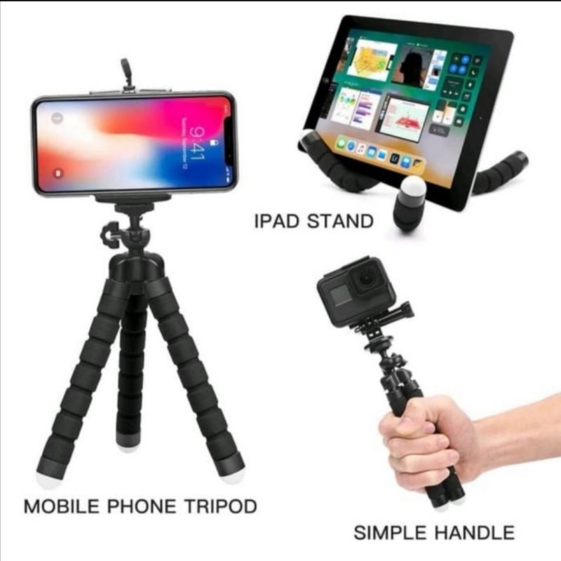 Tripod Spider Mini Fleksibel Guritapod Smartphone Kamera Desktop Universal Free Holder U