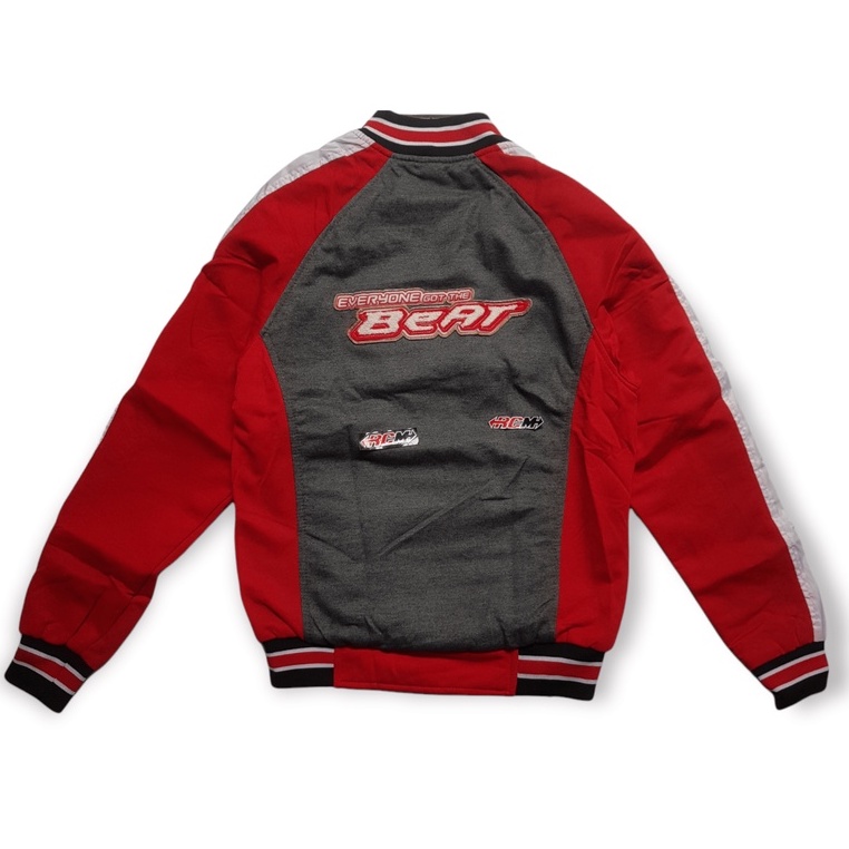 JAKET JACKET BEAT SERIES SERIS WARNA MERAH RED KOMBINASI UK UKURAN ALL SIZE ORI ORIGINAL HONDA AHM ASLI