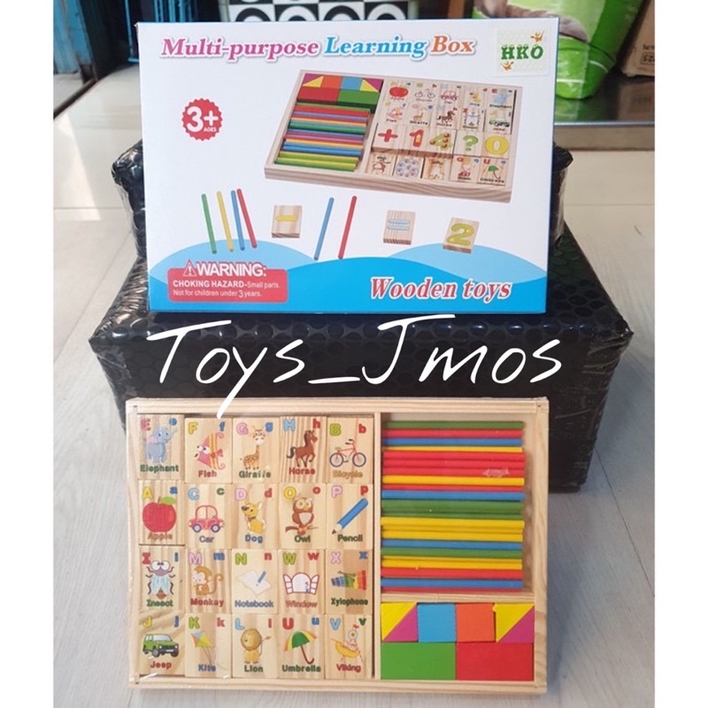 MAINAN EDUKASI LEARNING BOX KAYU BERGAMBAR STIK BERHITUNG