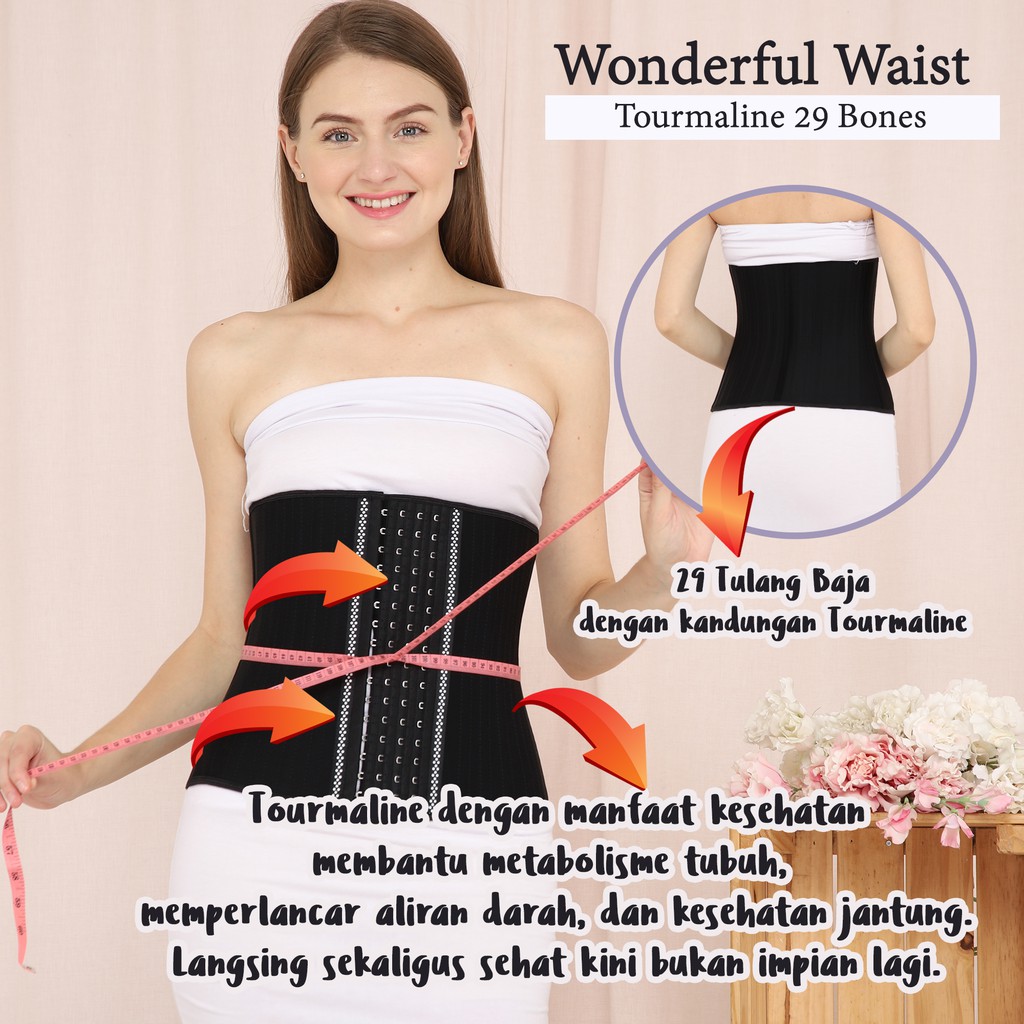 korset 29 tulang baja tourmaline / waist trainer 29 steel bones / korset diet / korset pinggang