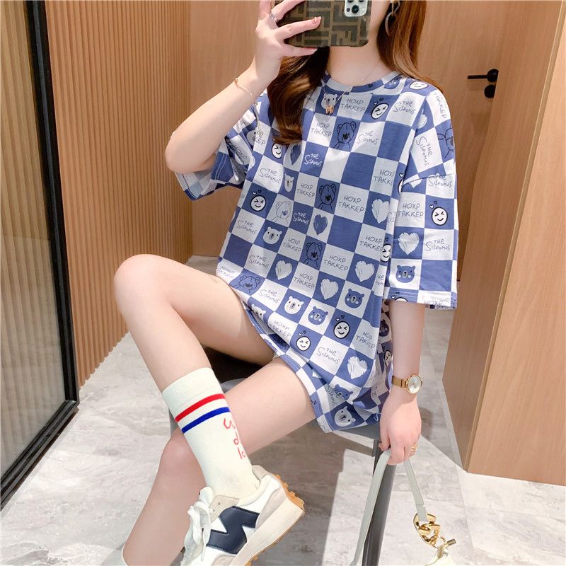 THISTLE - Oversize Tee Tshirt Wanita Model Longgar Motif Bear HOXP