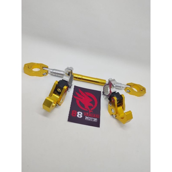 Paket Palang Stang Besar Bisa Stel Full CNC dan 2 Pcs gantungan Barang PCX 150-160 lama