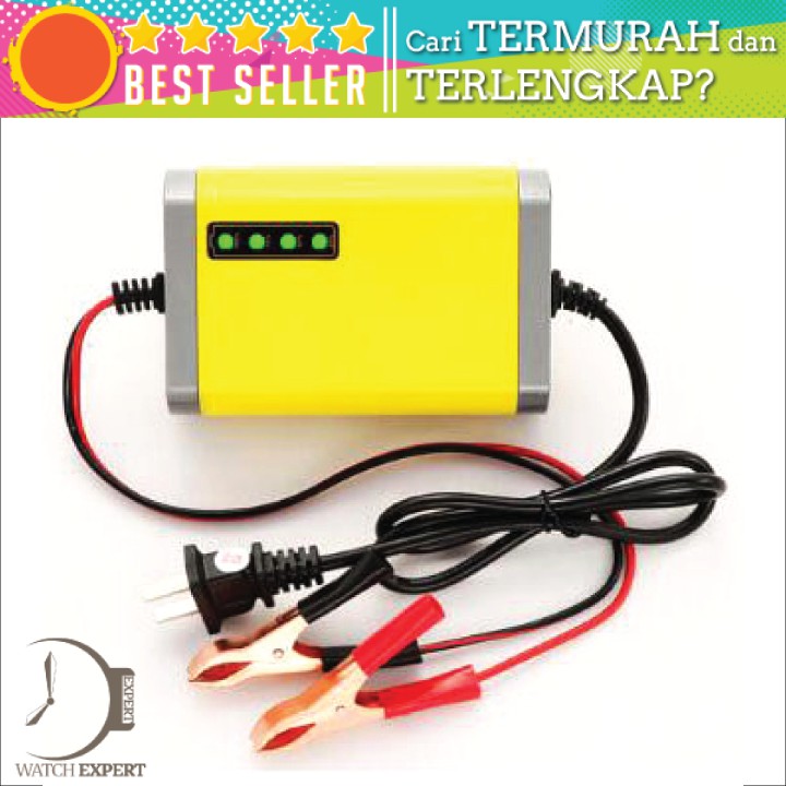 BISA COD Charger Aki Motor 12V 2A with LED Indicator - Taffware FBC1202D