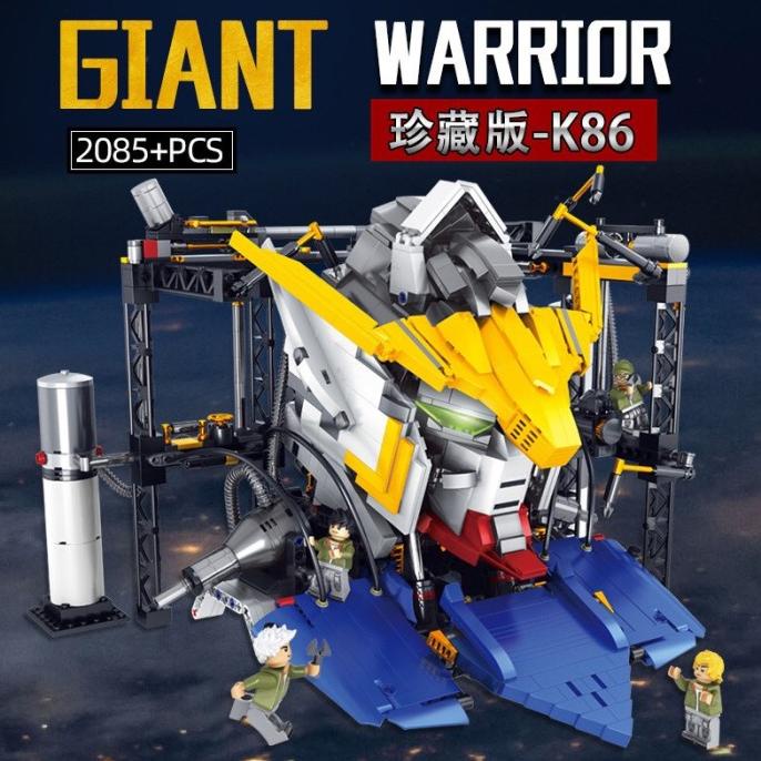 SUPER18K K86 BARBATOS GUNDAM HEAD BUILDING BLOCK DIY MAINAN SUPER 18K