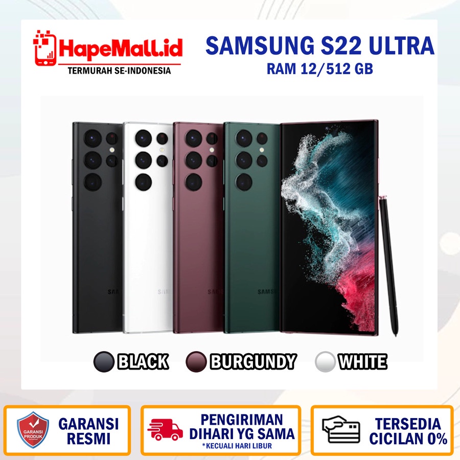 SAMSUNG GALAXY S22 ULTRA 5G RAM 12/512 GARANSI RESMI TERMURAH