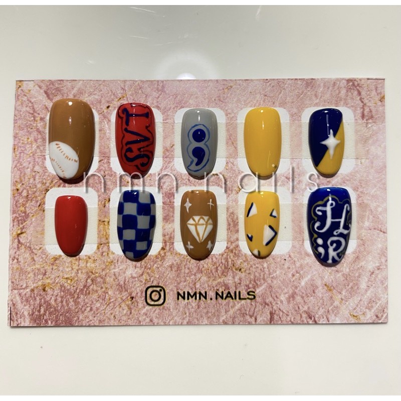 fake nails seventeen home run  /press on nails/ seventeen Nails / Svt kuku palsu