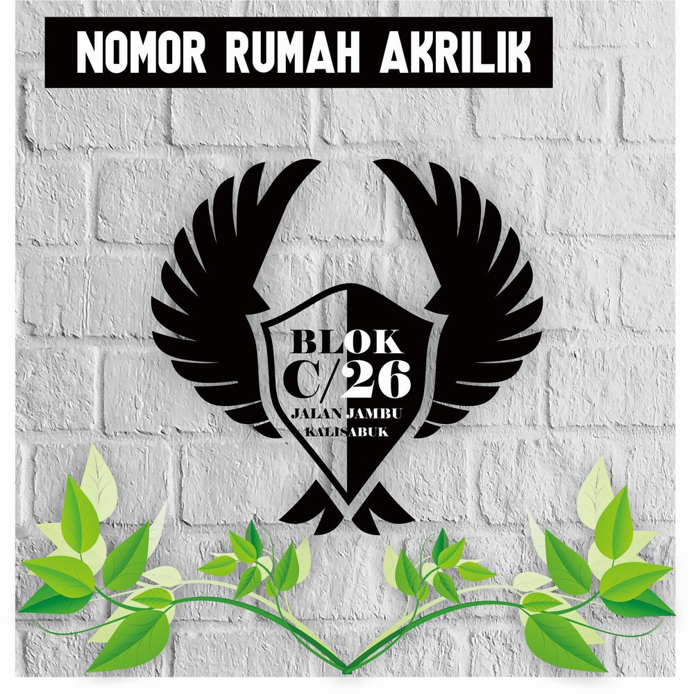 

PAPAN NOMOR ALAMAT RUMAH AKRILIK | NOMOR RUMAH ACRYLIC UKURAN 17x17cm AKRILIK SOLID HN29