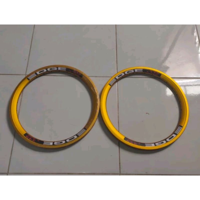 velg rims sepeda lipat 16 x 1 3/8 atau 349 EDGE 28h gold