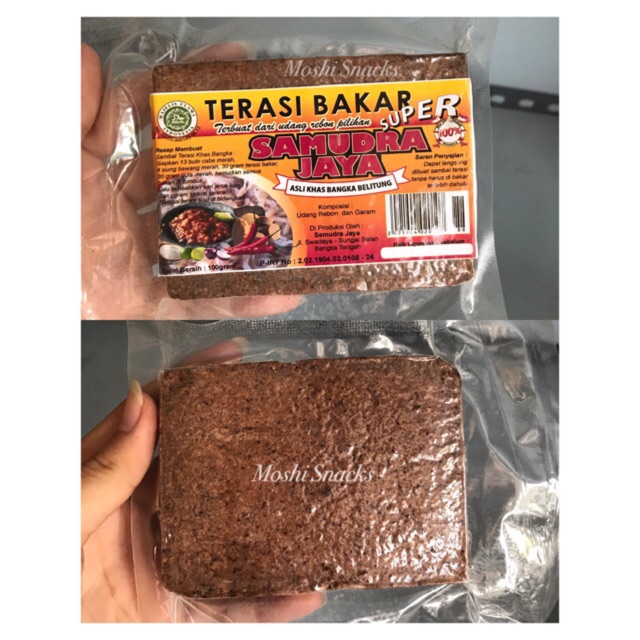 

Terasi Udang Bakar Bangka Super Samudra Jaya Asli Bangka / Terasi Matang Siap Pakai / Moshi Snacks