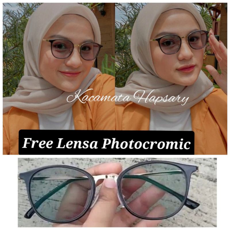 FRAME KACAMATA 1769 GRATIS LENSA PHOTOCROMIC | KACAMATA MINUS | ANTI RADIASI | KACAMATA WANITA