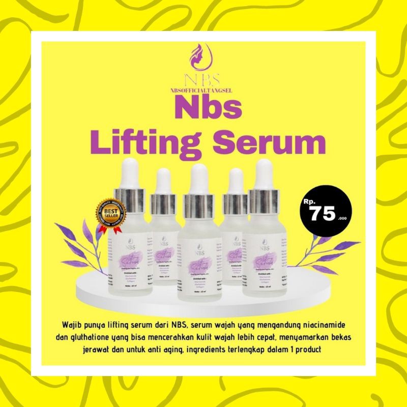 NBS LIFTING SERUM mencerahkan memutihkan melembabkan wajah