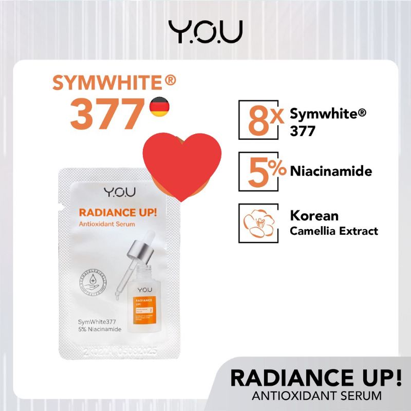 [ESTI KOMESTIK] (READY STOCK) PAKET BRIGHTENING PEJUANG KULIT KUSAM YOU SYMWHITE 377 RADIANCE UP
