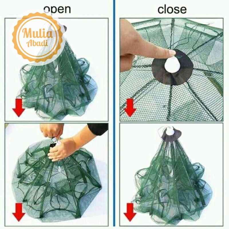 PAYUNG BUBU JARING UDANG IKAN KEPITING MODEL PAYUNG LOBANG 8