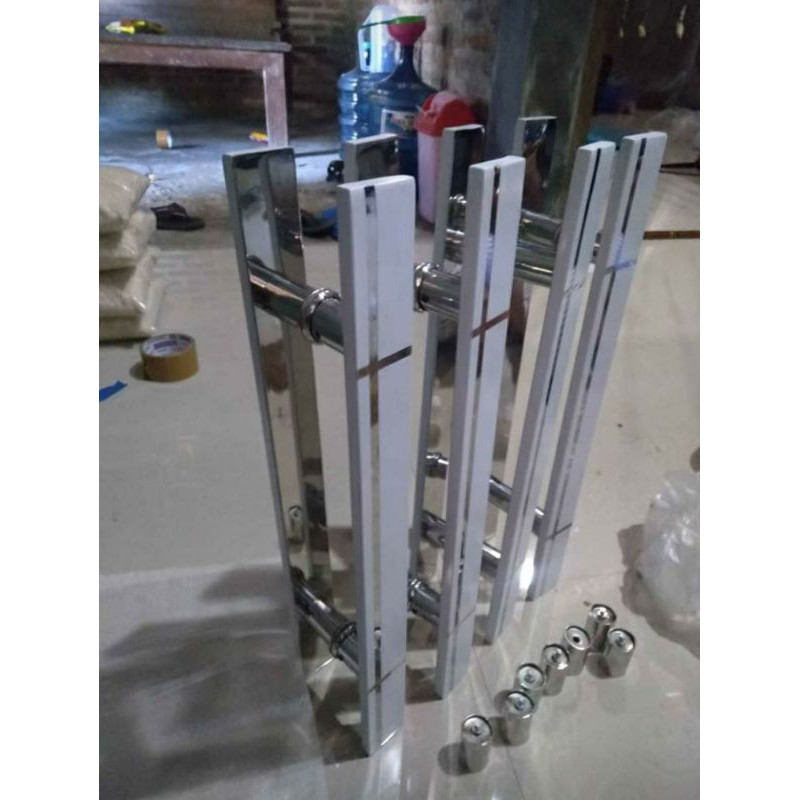 handle pintu rumah minimalis baut tembus  gagang tarikan pintu stainless