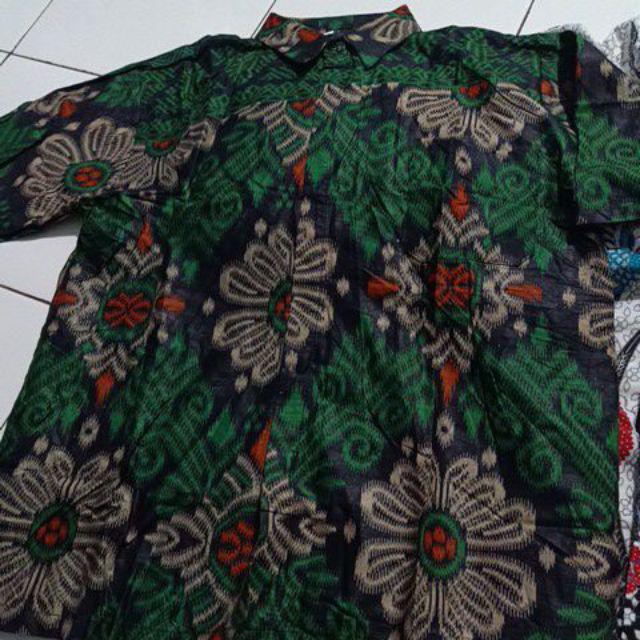 022 Zahira Batik Hrb026 Kenongo Hem Kemeja Batik Pria Lengan Pendek  Katun Primis Halus M L Xl