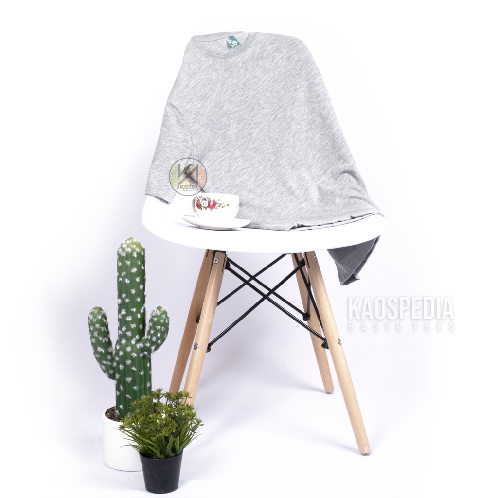 KAOS POLOS COTTON COMBED 30S LENGAN PENDEK PRIA WANITA-MISTY GREY