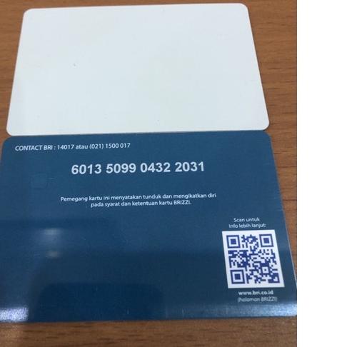 ☼ Kartu Brizzi BRI putih polos ➧