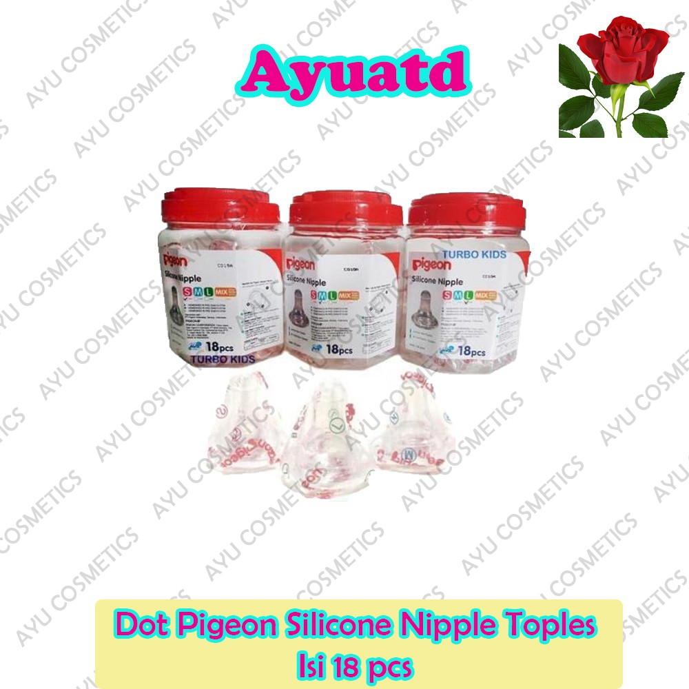 Dot Pigeon Silicone Nipple Toples Isi 18 pcs