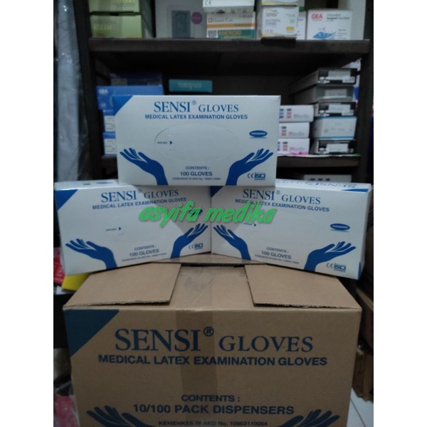 SARUNG TANGAN SENSI LATEX GLOVES PUTIH 100 PCS S-M-L/SARUNG TANGAN SENSI PUTIH 100/medical gloves
