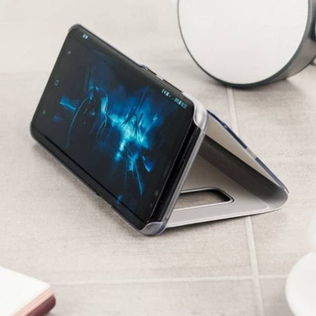 Fortuneworld.id Clear View Standing Cover Samsung Galaxy Note 10 Plus Note10 Plus Note10Plus Flip Ca