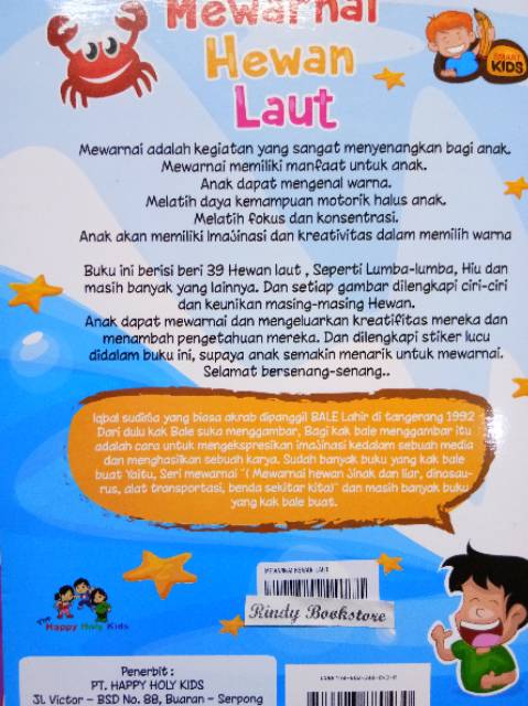 Mewarnai Hewan Laut Plus Stiker Info Hewan Laut Shopee Indonesia