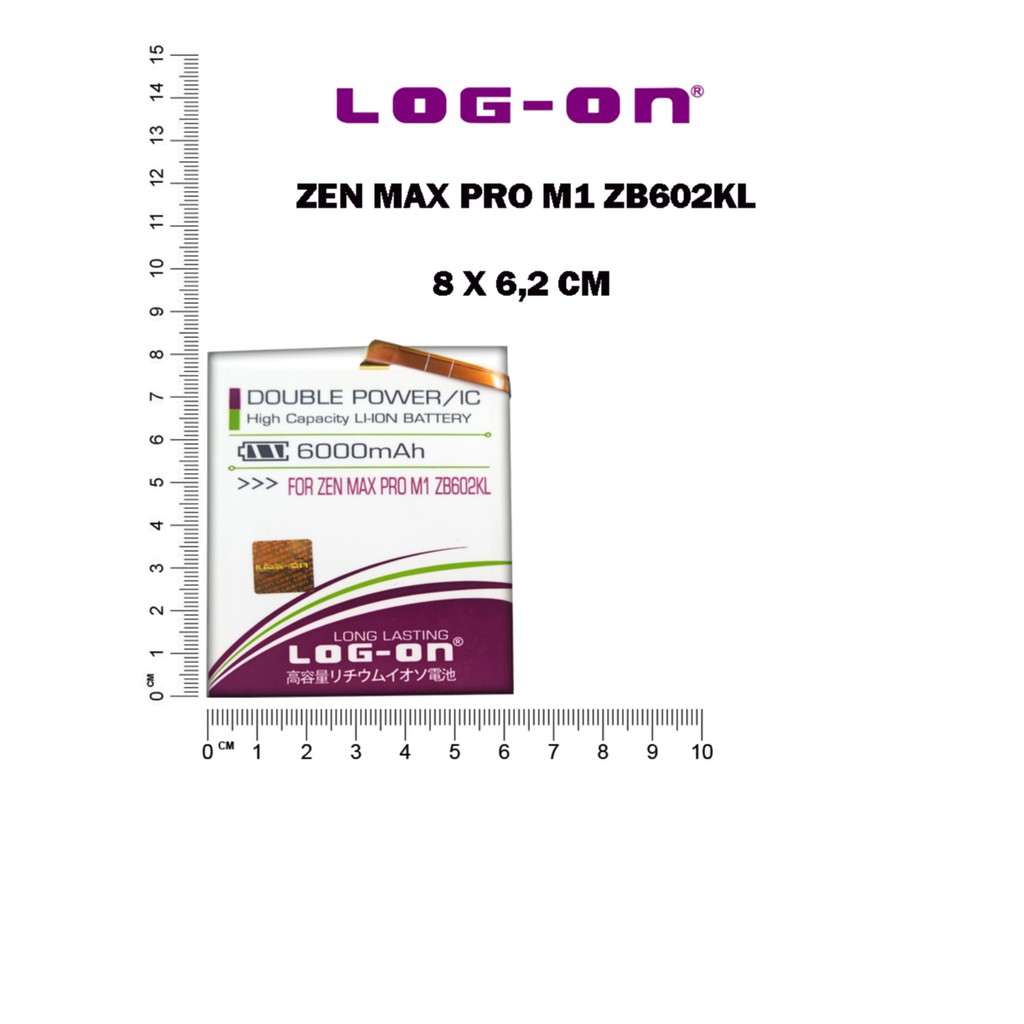 BATERAI DOUBLE POWER LOG ON ZENFONE MAX PRO M1 ZB602KL ( 6000 MAH )
