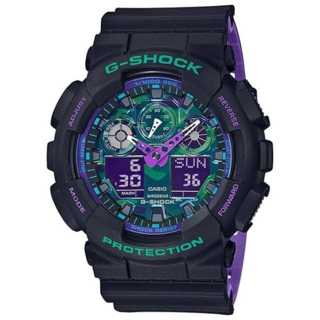 CASIO G-SHOCK GA-100BL-1ADR / GSHOCK GA100BL-1A ORIGINAL & GARANSI