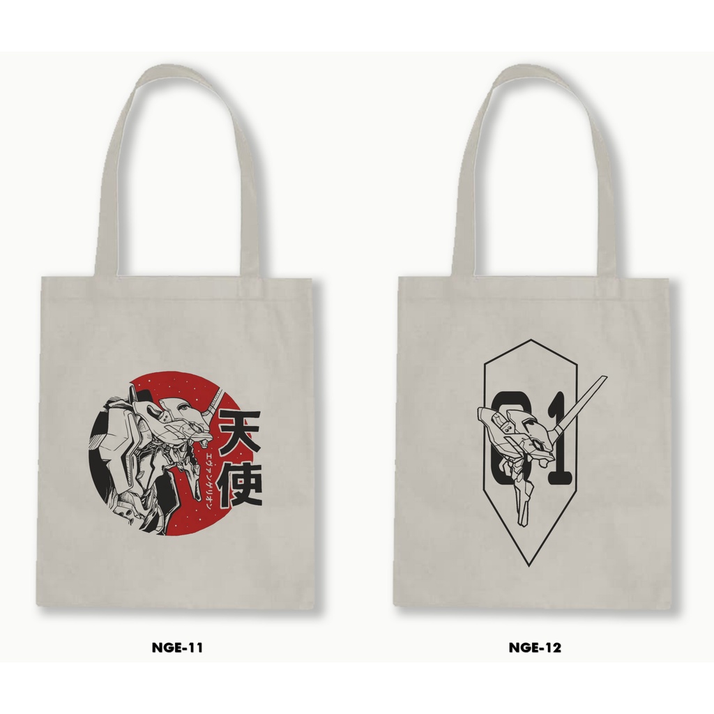 TOTE BAG BLACU - NEON GENESIS EVANGELION / MANGA / ANIME 01