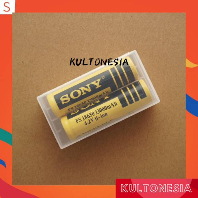 2pcs Baterai cas 18650 SONY 13000 mAh BATERAI VAPE, SENTER DLL