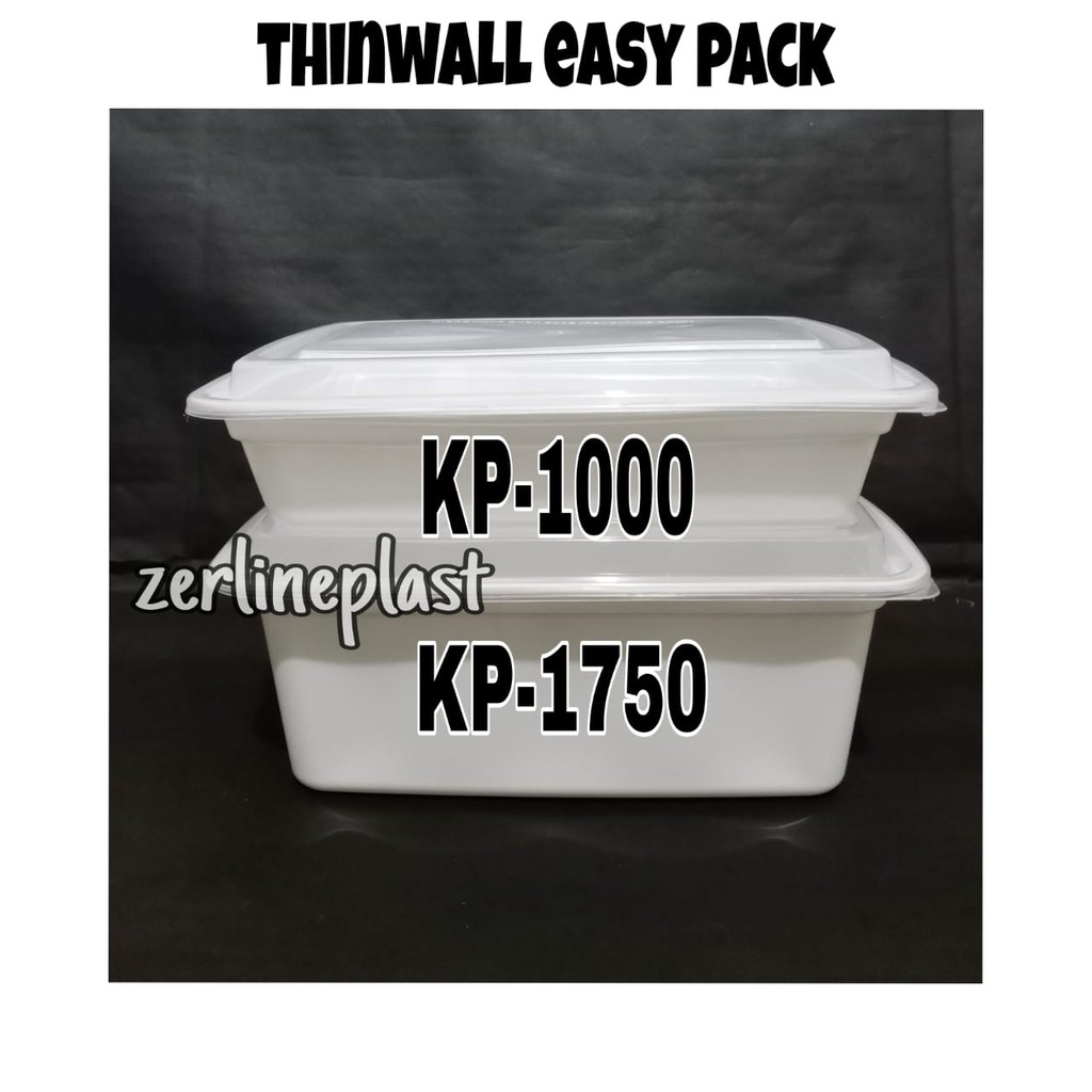 Thinwall EASY PACK KM-1000&amp;1750 Putih Susu - FOOD CONTAINER KM-1000/1750