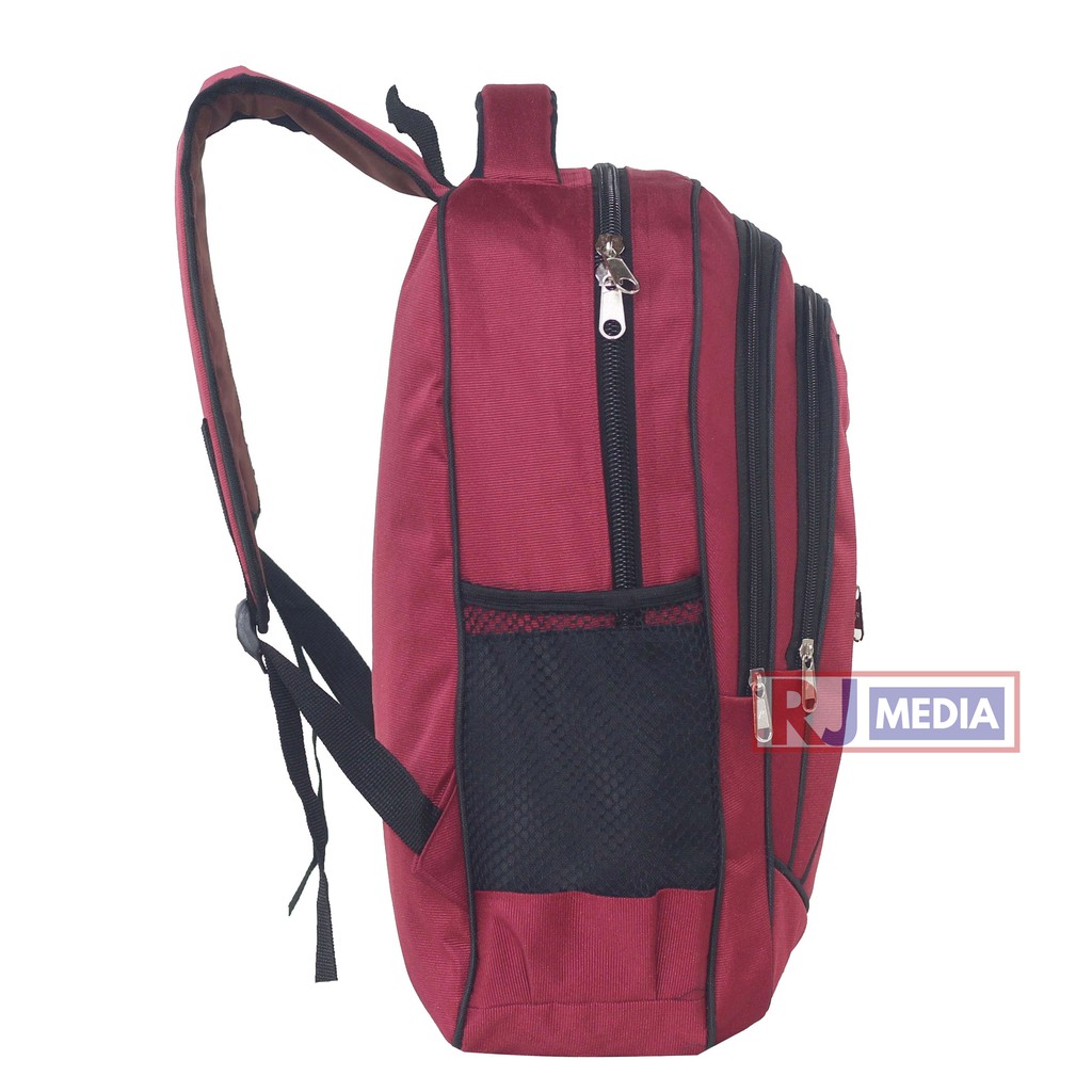 Tas Punggung Pria Tas Sekolah SMP SMA Alfito Jaring Spider Warna Merah Tas Pria Keren Tas Simple Premium Look Free Raincover Laptop In Bahan Tebal