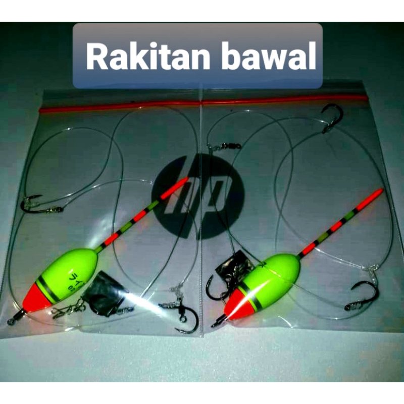 Rakitan mancing ikan bawal(sepaket) kail cabang 3