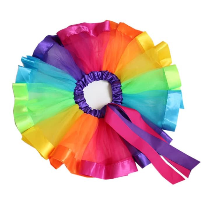 RAINBOW TUTU skirt rok tutu anak pelangi unicorn kostum halloween