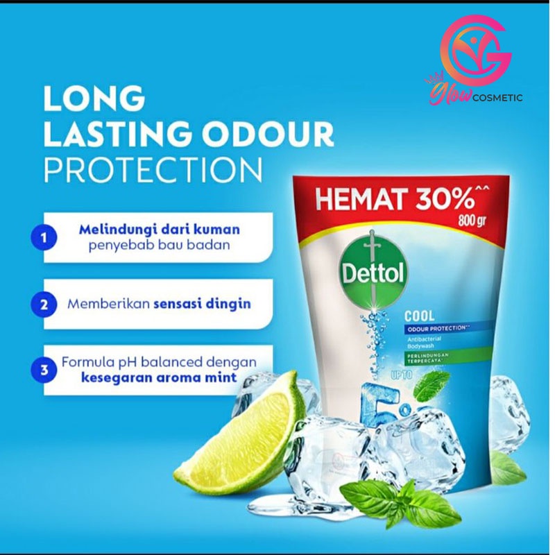 DETTOL COOL ODOUR PROTECTION ANTIBACTERIAL BODYWASH 800GR