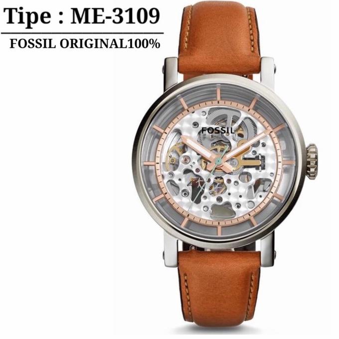 Jam Tangan Wanita Merk Fossil Original Type : ME 3109 Otomatis Silver