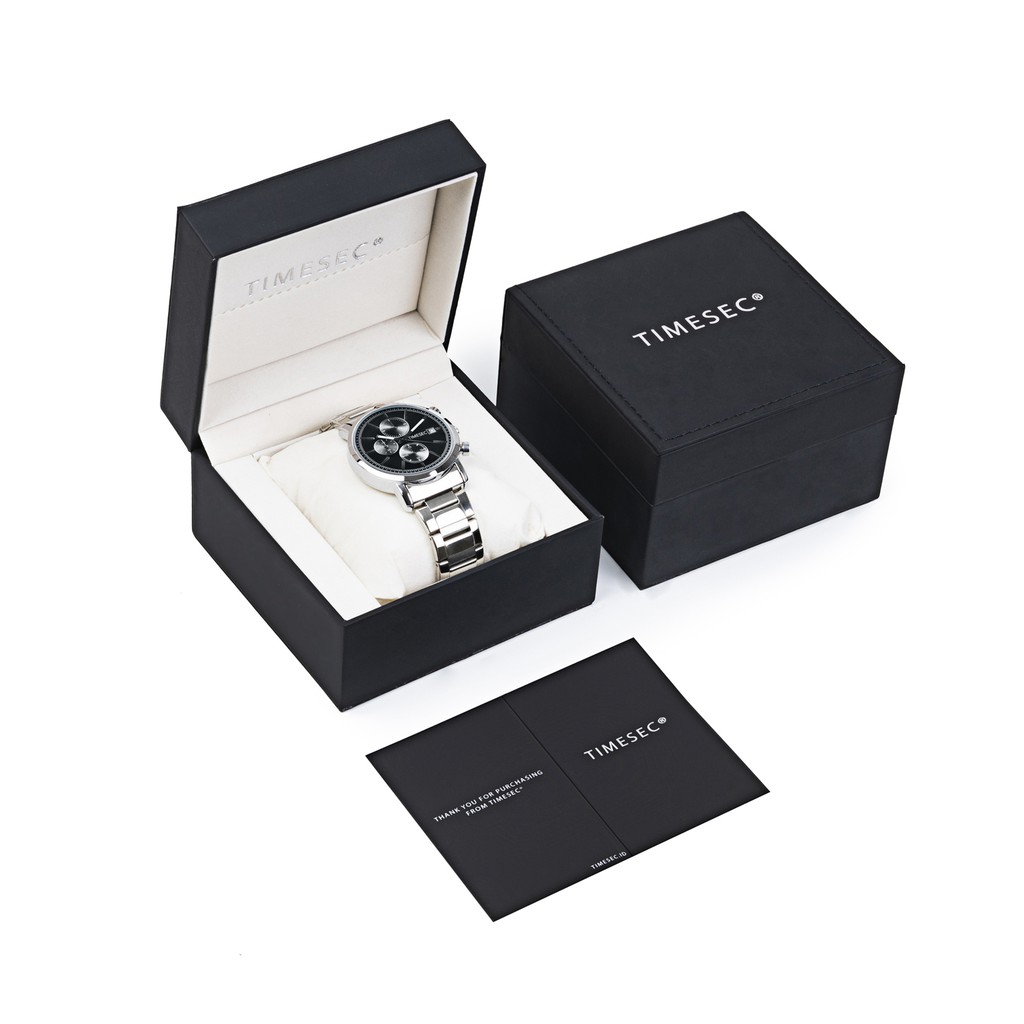 Timesec Orso Chronograph Men Watch Analog Stainless Silver Bonus Premium Box