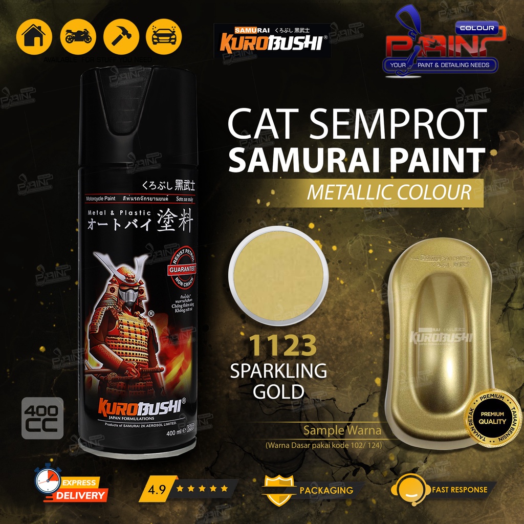 Samurai Paint 1123 Sparkling Gold Cat Semprot