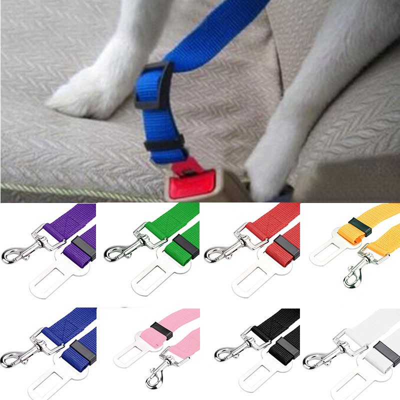 Sabuk Pengaman Anjing Kendaraan Baru Sabuk Pengaman Mobil Klip Timbal Pet Cat Dog Safety Laisse Chien Cuir