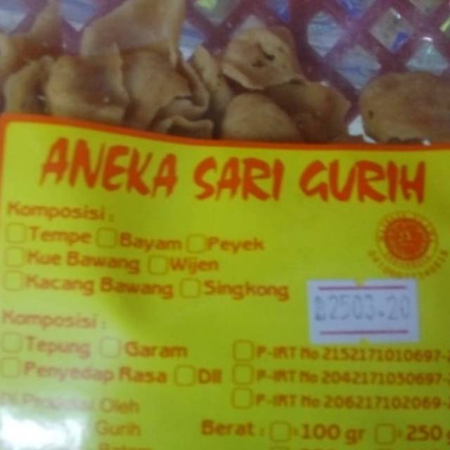 

Snack khas Batam Keripik "Aneka" ukuran 350gram