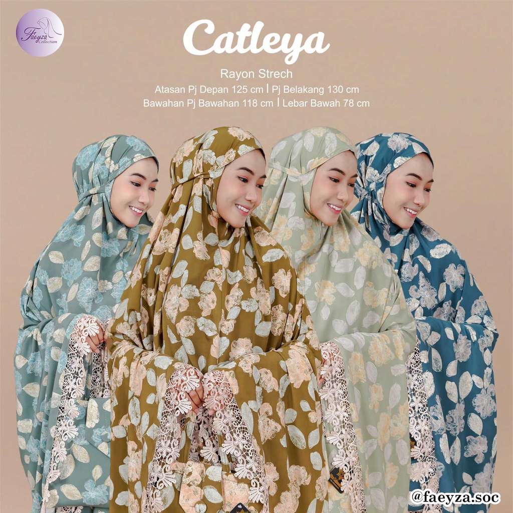 Mukena Catleya / Alat Sholat / Alat Sholat Wanita / Perlengkapan Sholat /  Rayon Strech / Mukena Jum