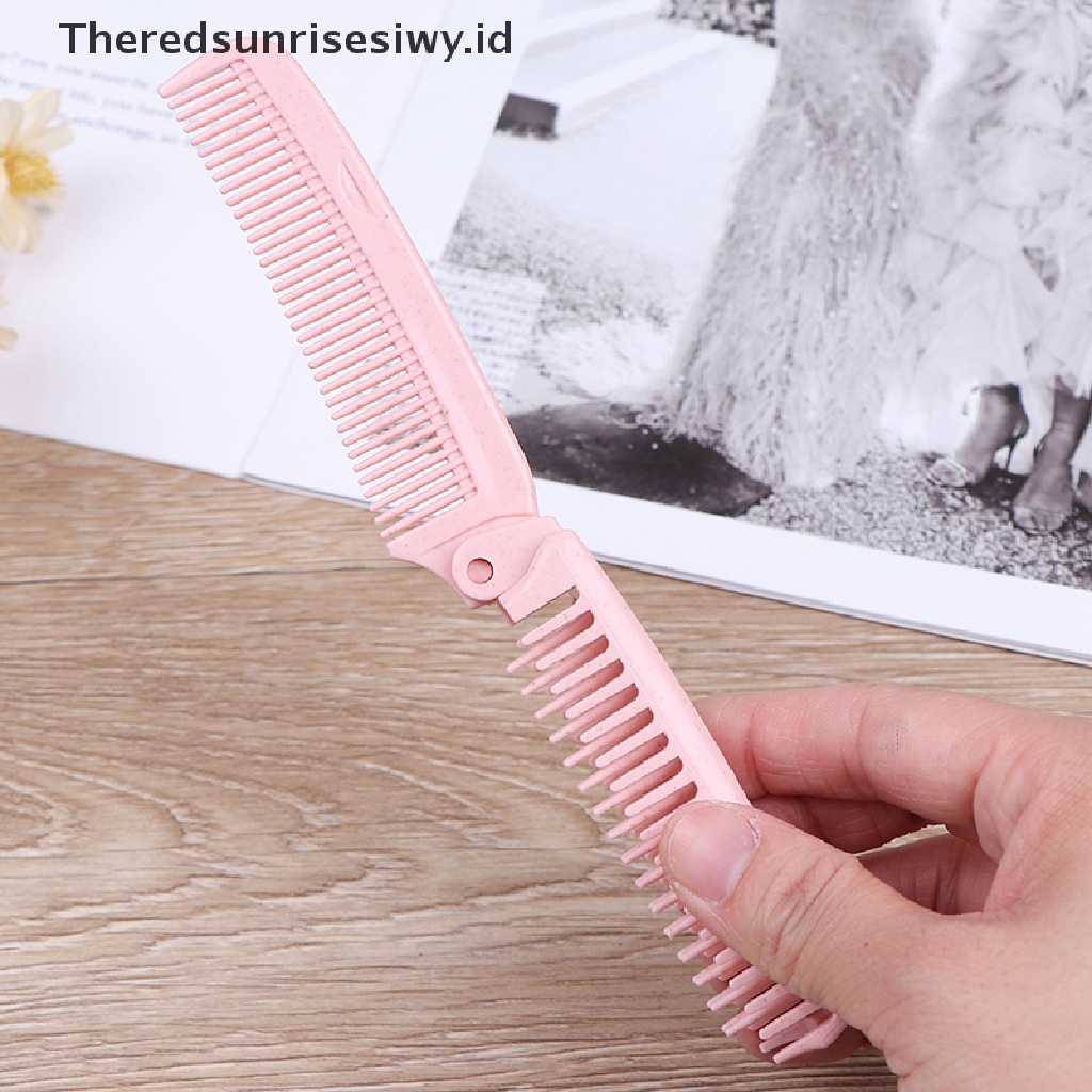 (Theredsunrisesiwy.Id) 1pc Sisir Lipat Portable Anti Statis Untuk Travel